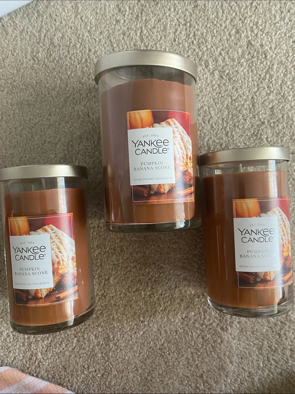 3-yankee candle bundle pumpkin banana scone -brand new! - Picture 1 of 4